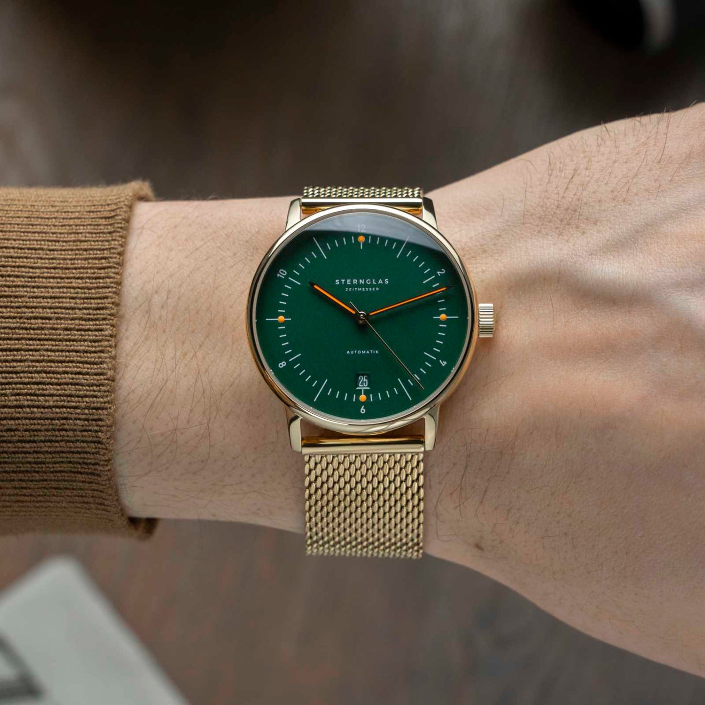 Naos Automatik dark green gold